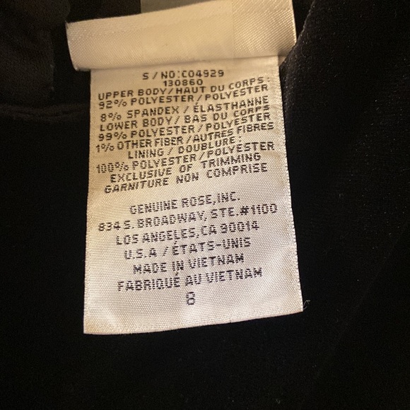 Jona Michelle black velvet look top with red plaid dress size 8 - Picture 9 of 11